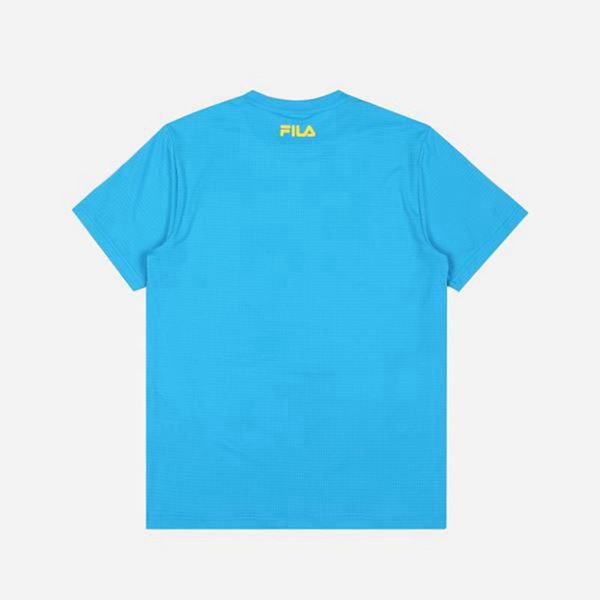 Fila Aqua Time S/S Men's T-Shirts - Turquoise,NZ 350-85340